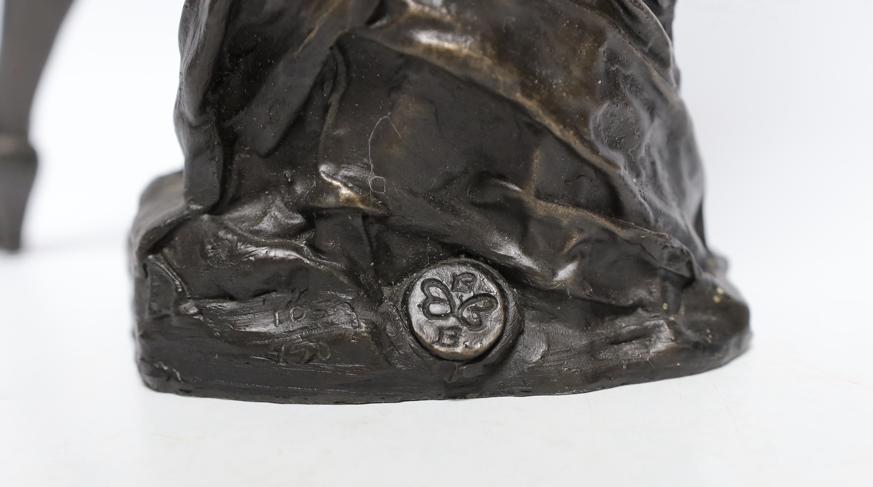 Ronald Cameron (b.1930), a bronzed composition figure “Olivia” and one other, height 38cm